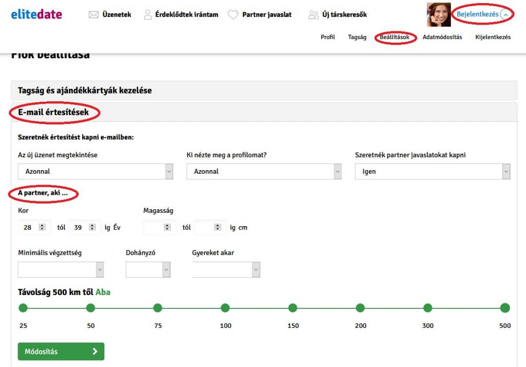 Miért kapok javaslatokat olyan partnerektől, amelyek nem felelnek meg a követelményeimnek?